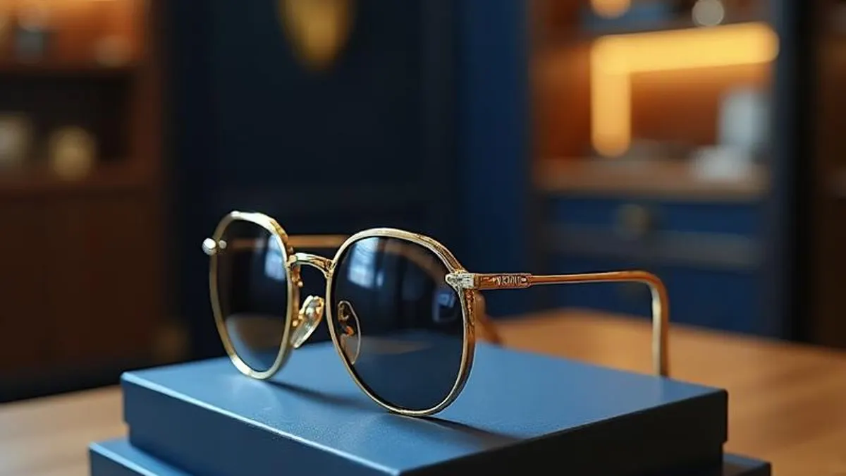Lunettes de soleil de marque exposées en boutique